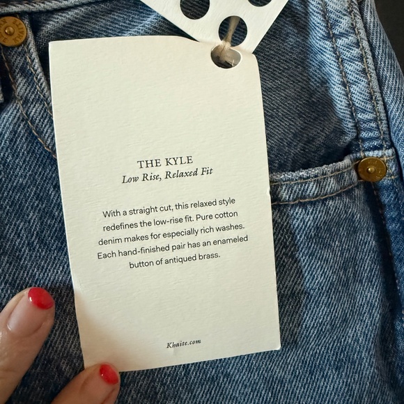 KHAITE Light Blue Straight Leg Jeans - Picture 4 of 7